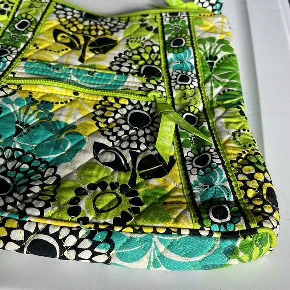Vera Bradley Retired Lime Up Hipster Cross Body Purse & coin Purse Green Yellow - Picture 3 of 10